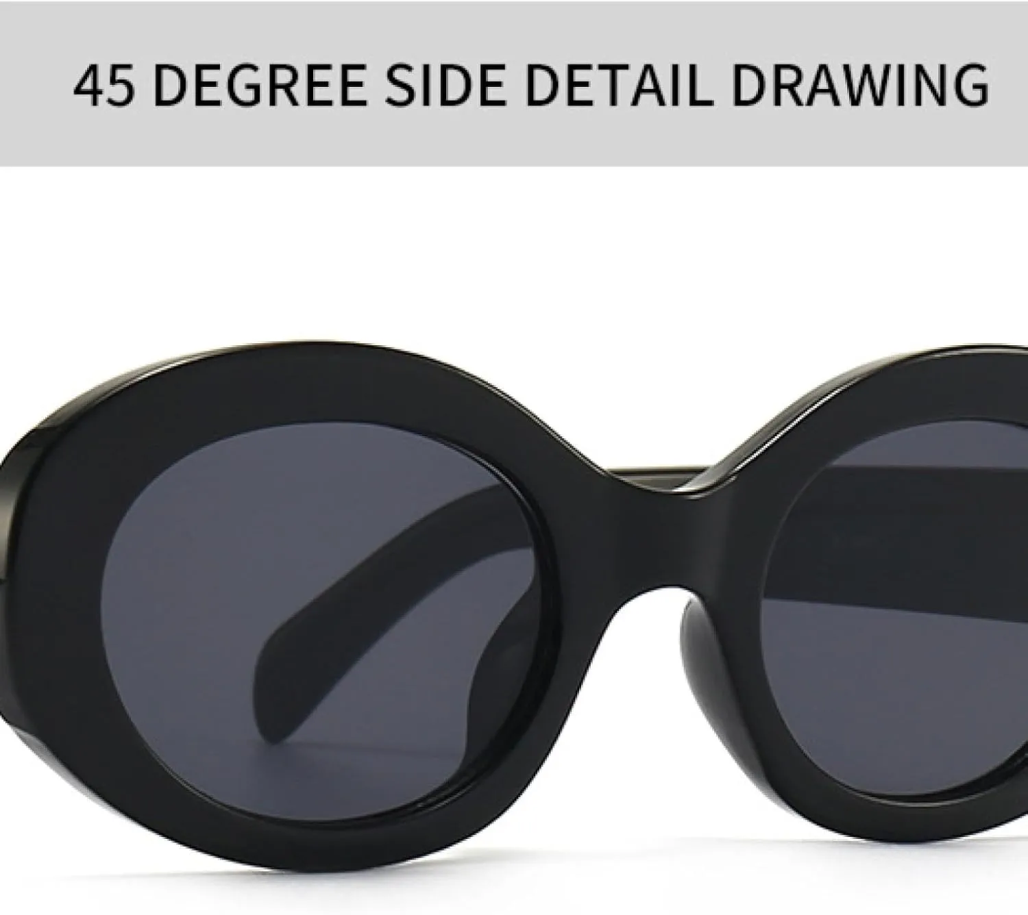 Vintage Small Oval Sunglasses Women Luxury Black Glasses Shades Classic