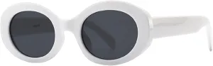 Vintage Small Oval Sunglasses Women Luxury Black Glasses Shades Classic
