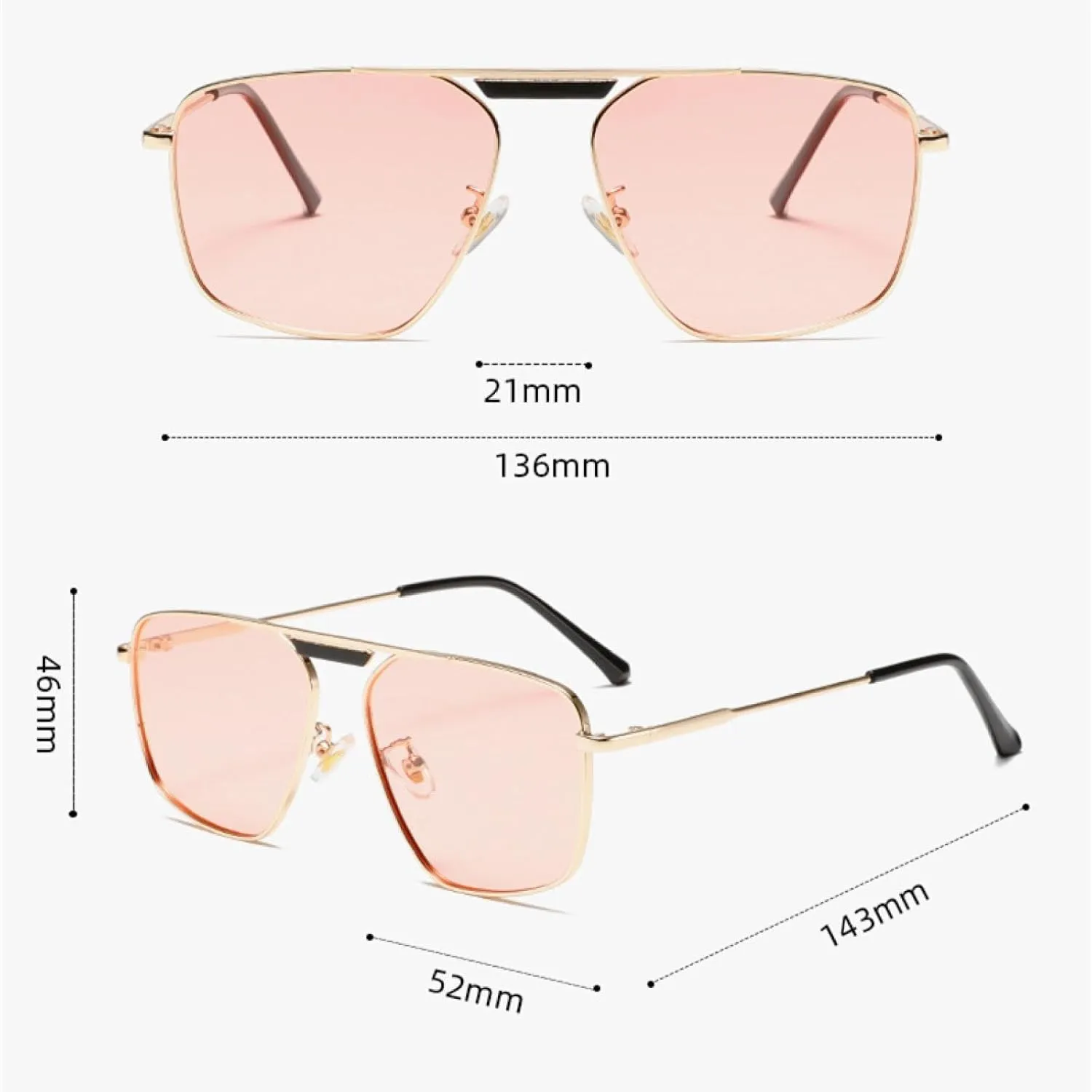 Vintage Sunglasses for Women Men Luxury Classic Fashion Polygon Uv400