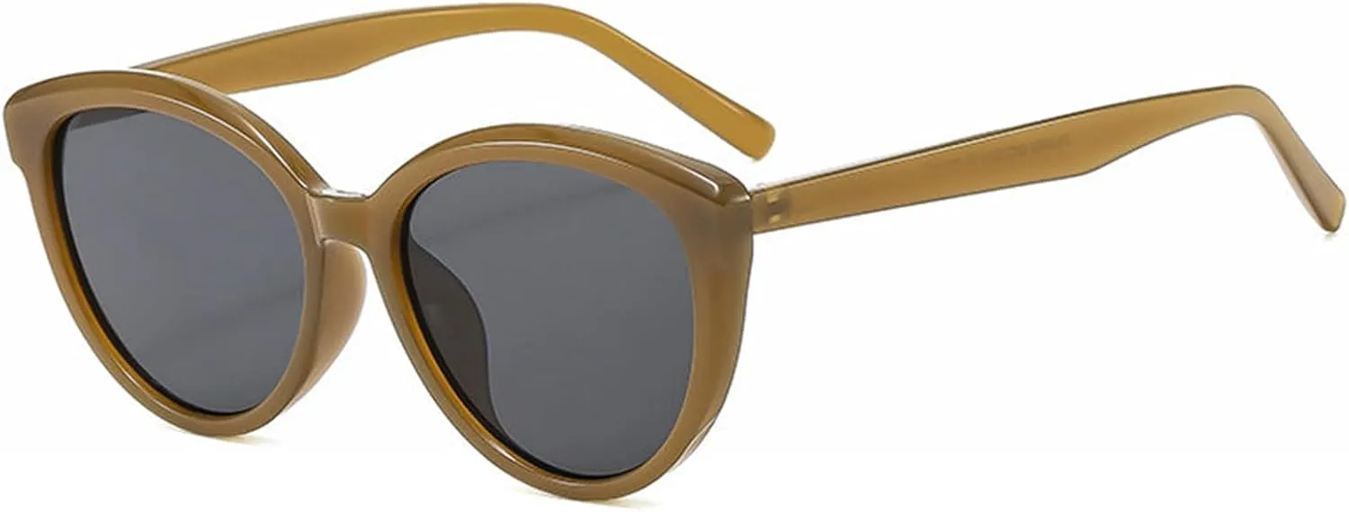 willochra Vintage Cat Eye Sunglasses Women 90s Classic Round Sun Glasses Retro Shades Fashion Gradient Sunglasses