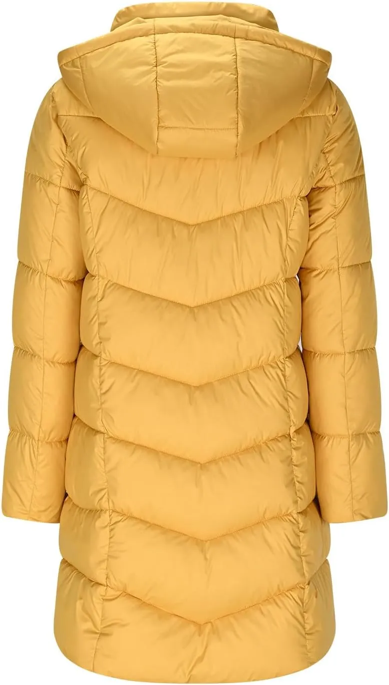 Winter Coats for Women Quilted Down Jacket Full Zip Puffer Coat Thicken Hooded Outerwear Casual Fleece Lined Coat