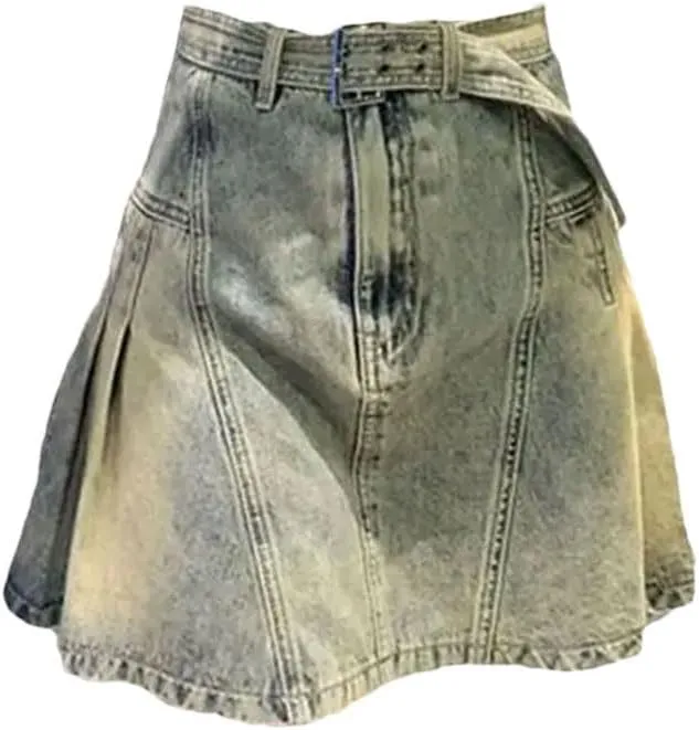 Women Denim Skirts A-Line Vintage Harajuku Korean Style Design Skirts