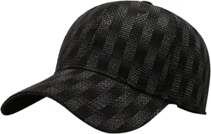 Women Men Plaid Baseball Caps Casual Outdoor Sports Visor Hats Adjustable Sunscreen Sun Hats