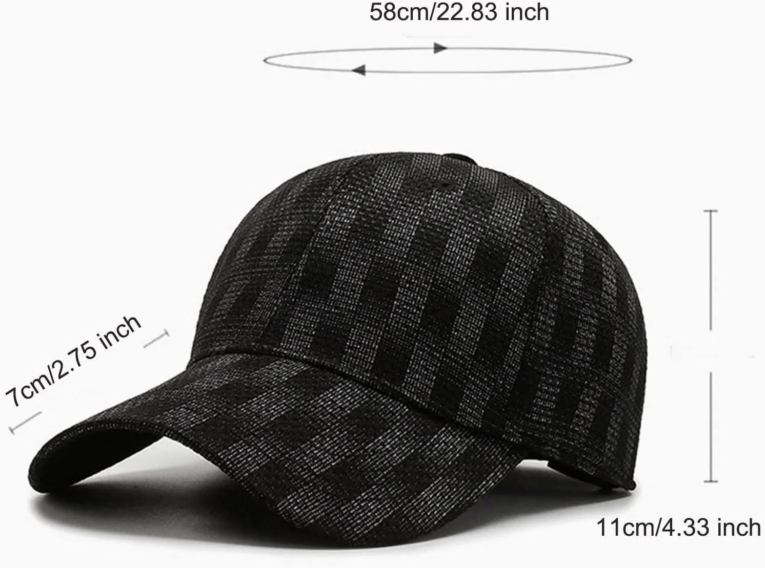 Women Men Plaid Baseball Caps Casual Outdoor Sports Visor Hats Adjustable Sunscreen Sun Hats