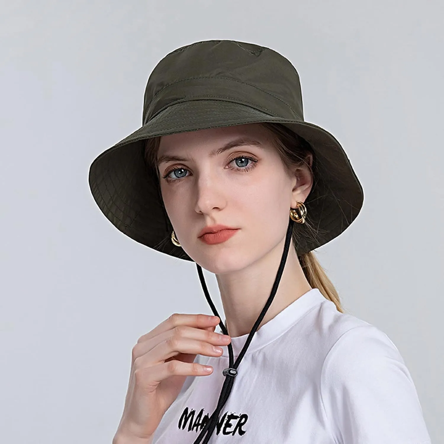 Women Sun Hat Wide Brim Protection Beach Hat Adjustable Bucket Hat Summer Hats Fruit Basket Hat