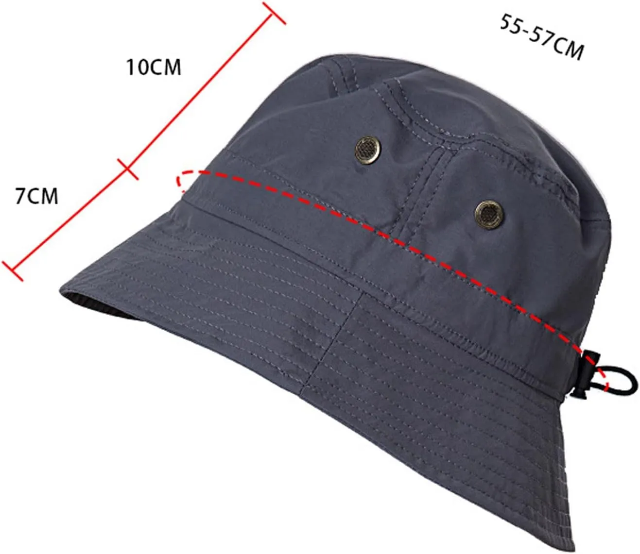 Women Sun Hat Wide Brim Sunscreen Bucket Hat Adjustable Sunshade Beach Hat Summer Fisherman Hats with Strings