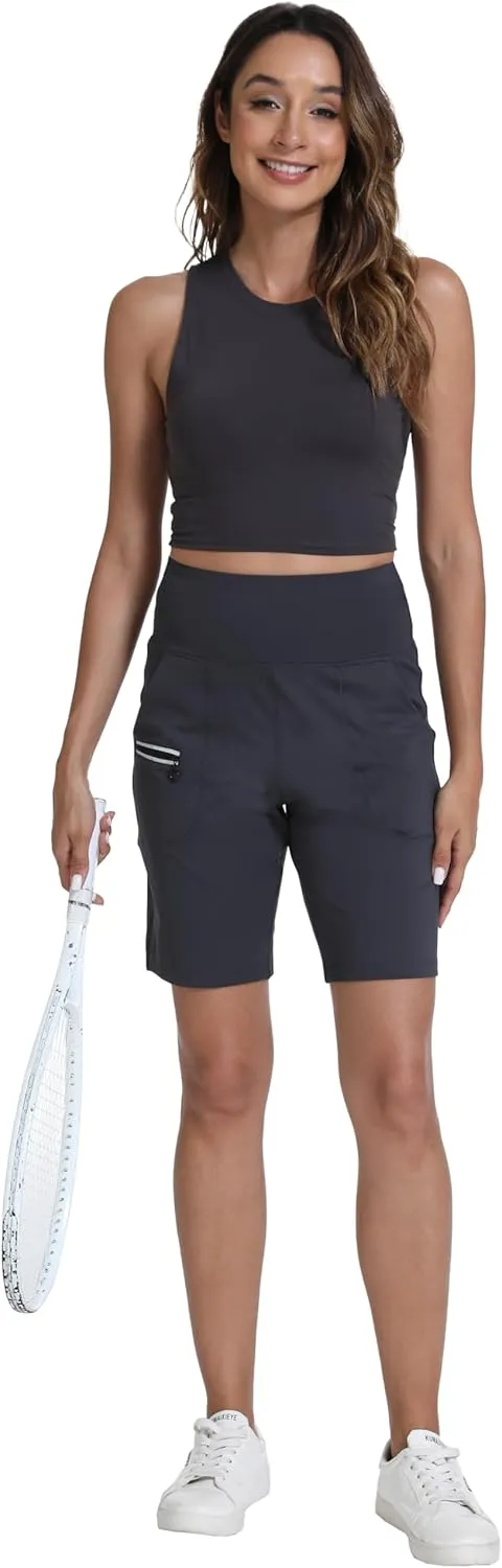 Women's Athletic Running Shorts with Pockets Lightweight Quick Dry Hiking Shorts for Workout Gym and Sports