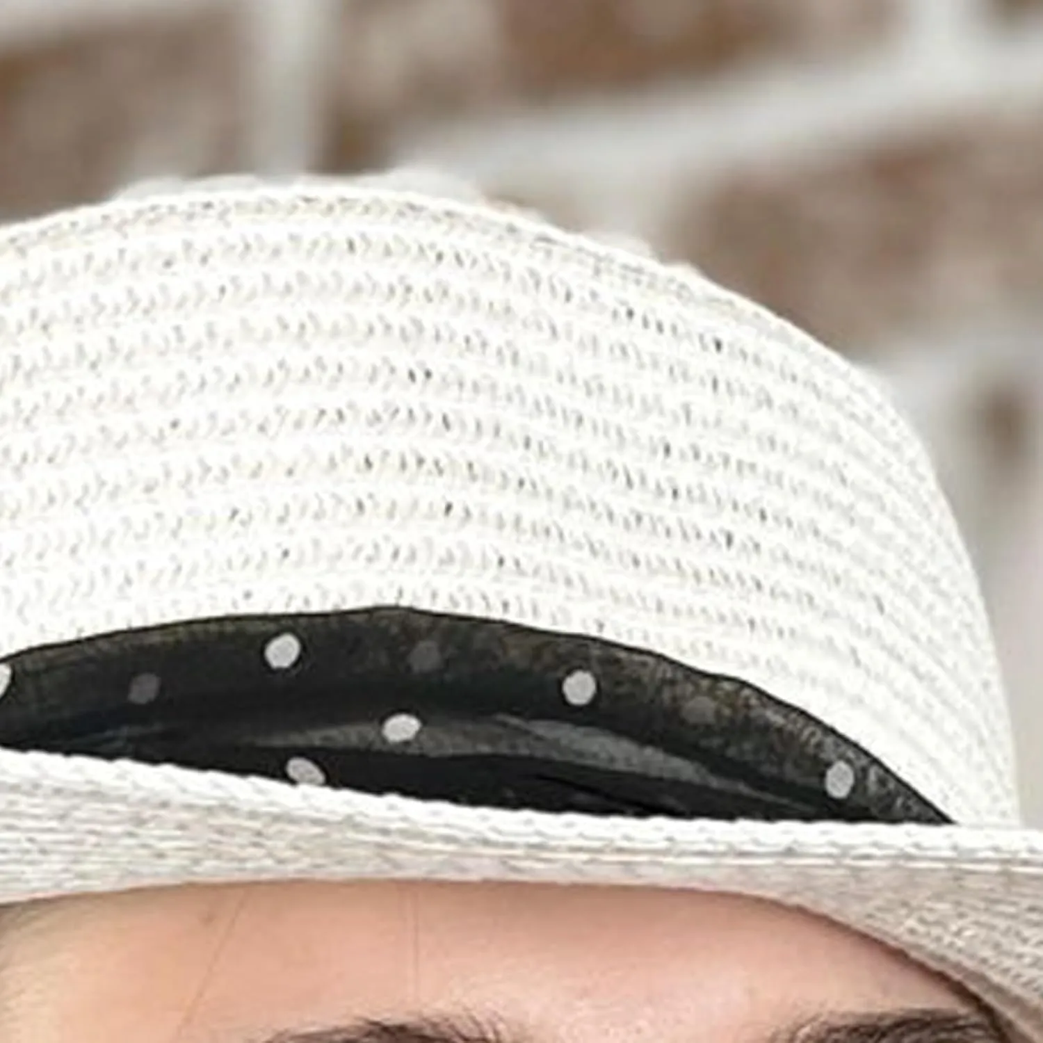 Womens Beach Straw Sun Hat Wide Brim Spotted Sun Hat | Women Floppy Hats Cowboy hat Beach hat UPF 50 UV Protection Summer