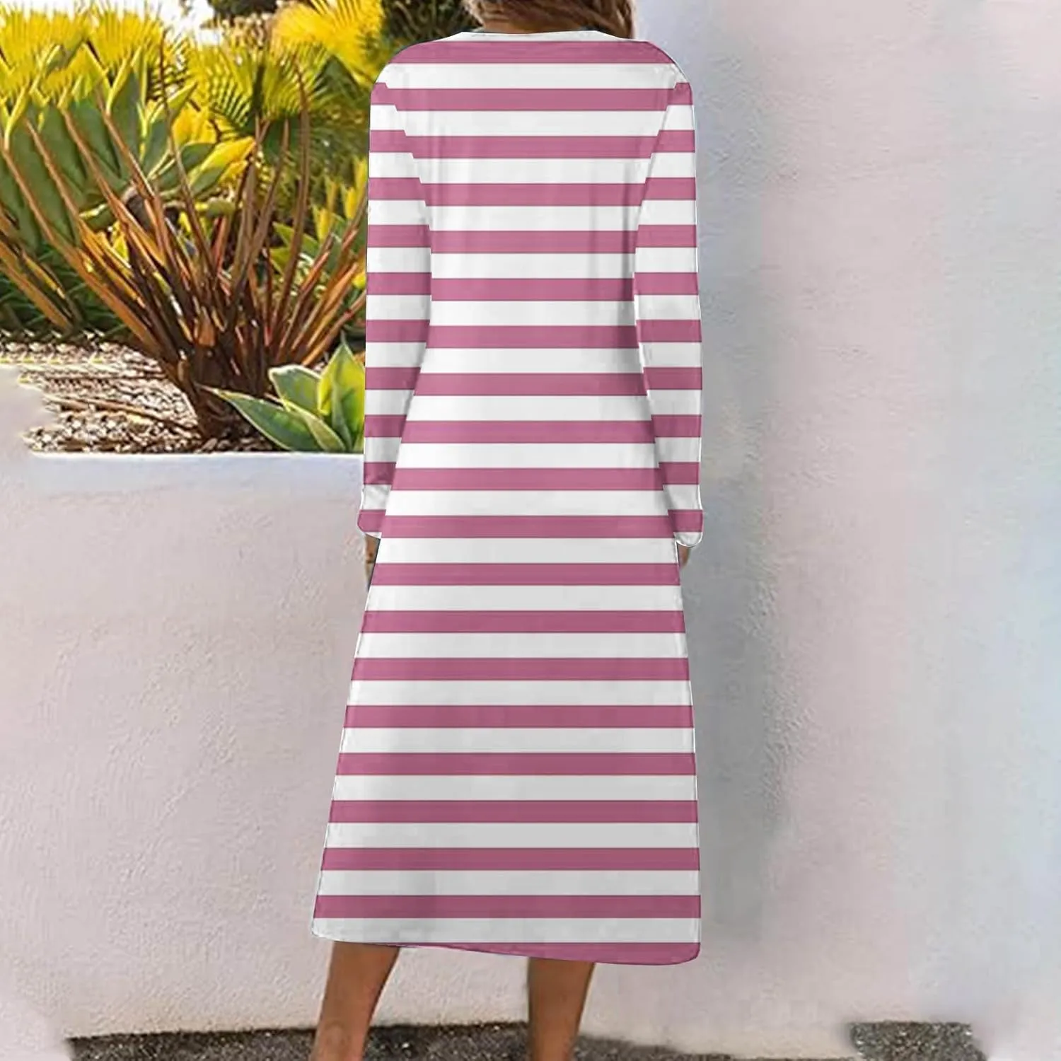 Womens Boho 2025 Maxi Dress Trendy Side Slit Empire Waist Sundresses Spring Summer Casual Boho Long Flowy Dresses