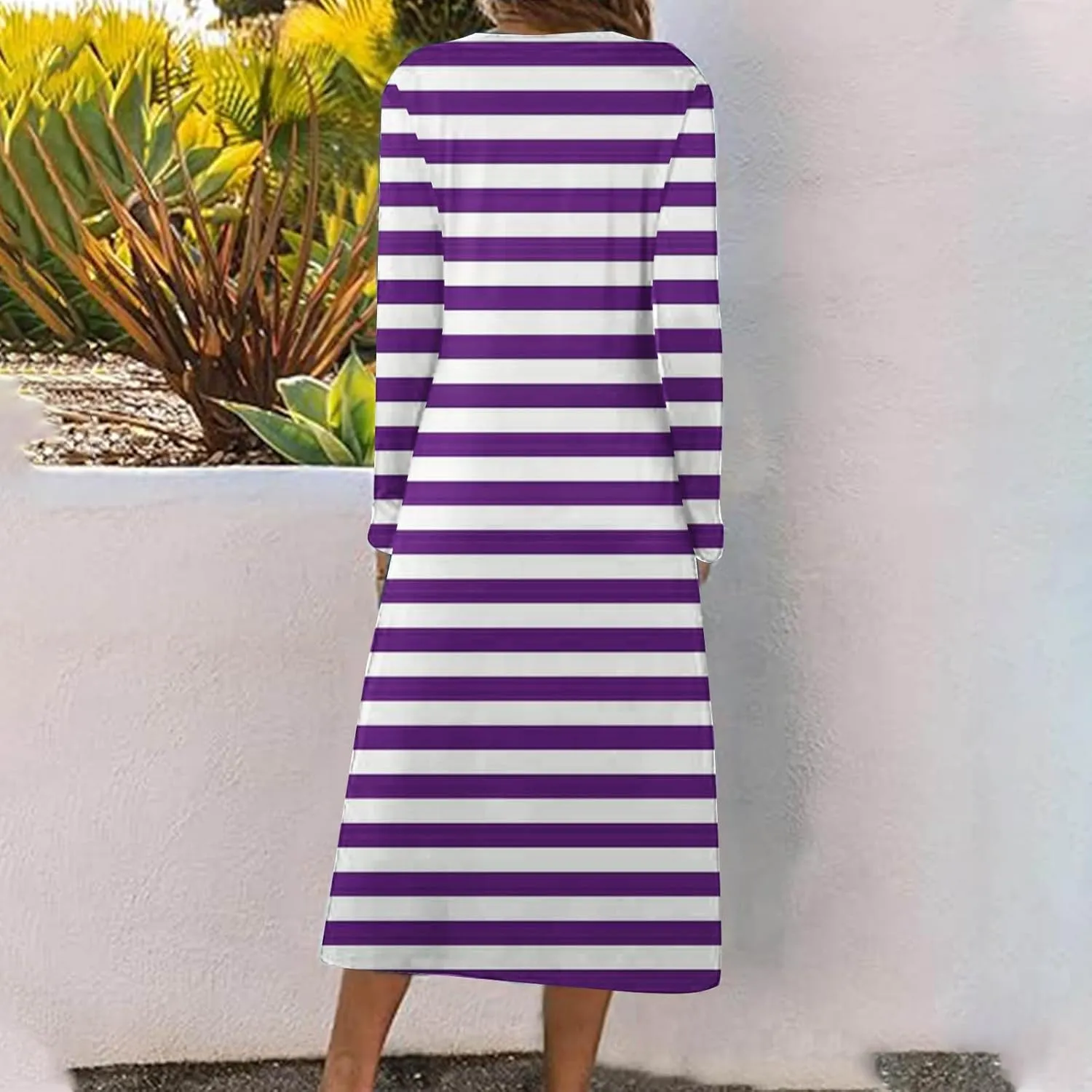 Womens Boho 2025 Maxi Dress Trendy Side Slit Empire Waist Sundresses Spring Summer Casual Boho Long Flowy Dresses
