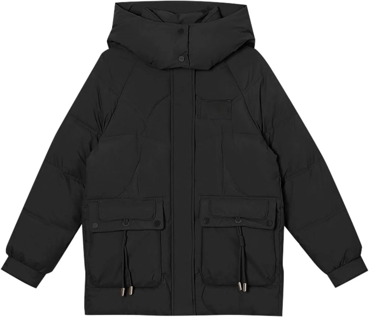 Women's Down Puffer Jackets Lightweight Thermal Quilted Coat with Pockets Zip Up Winter Warm Oversized Jackets