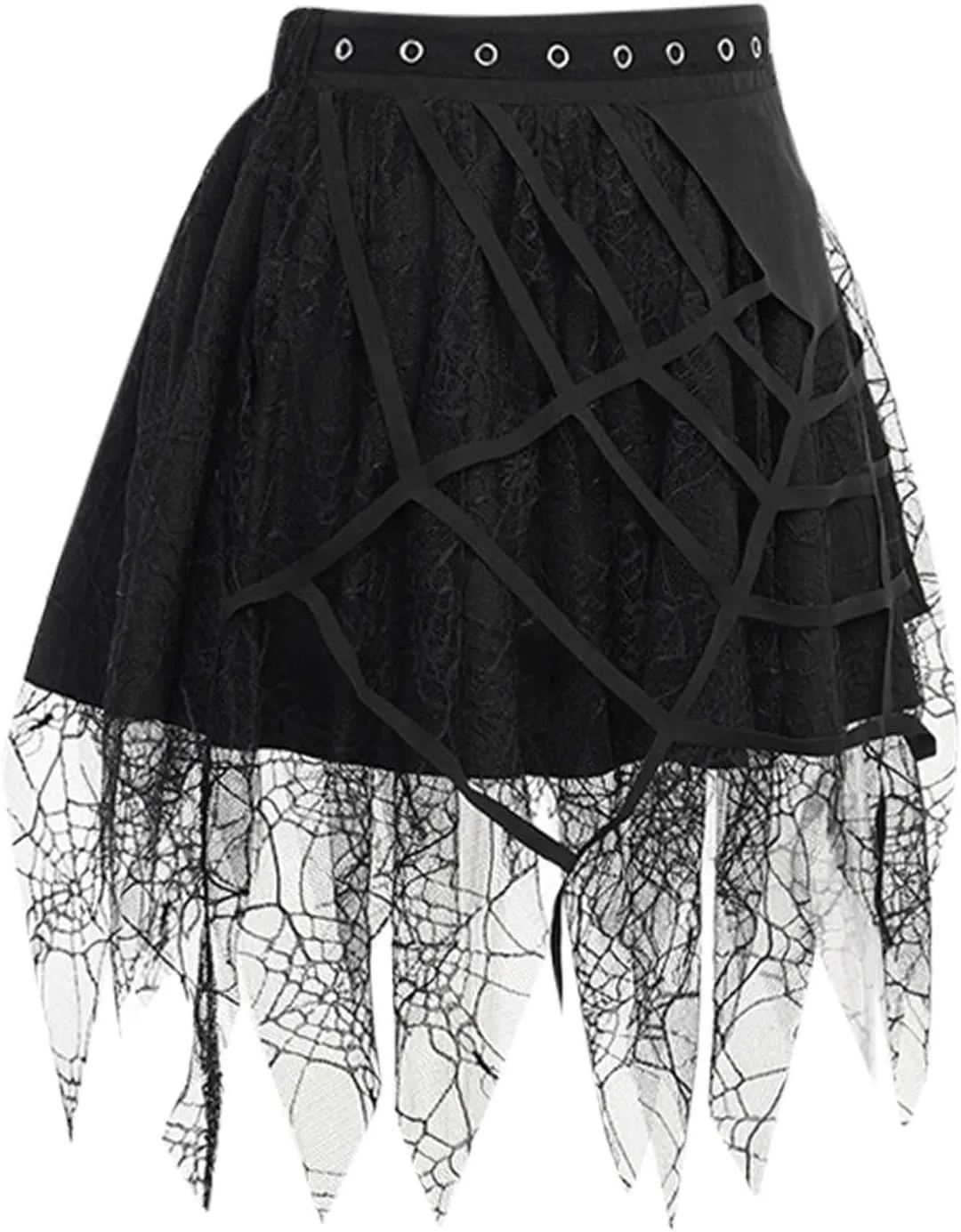 Women's Gothic Skirt Fairy Grunge Punk High Waisted A-Line Pleated Skirts Y2k E-Girl Long Maxi Skirt A-Line Skirt