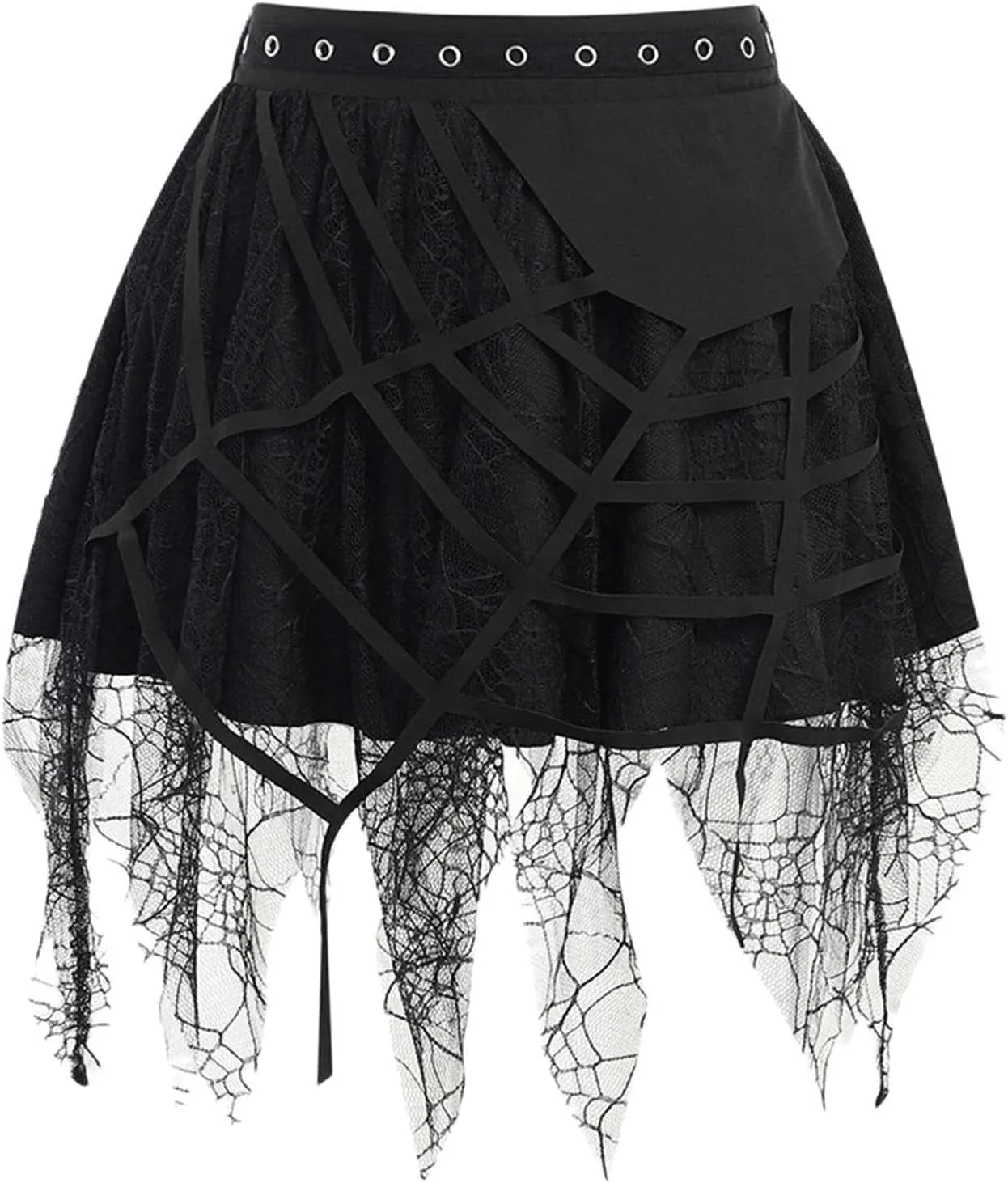 Women's Gothic Skirt Fairy Grunge Punk High Waisted A-Line Pleated Skirts Y2k E-Girl Long Maxi Skirt A-Line Skirt