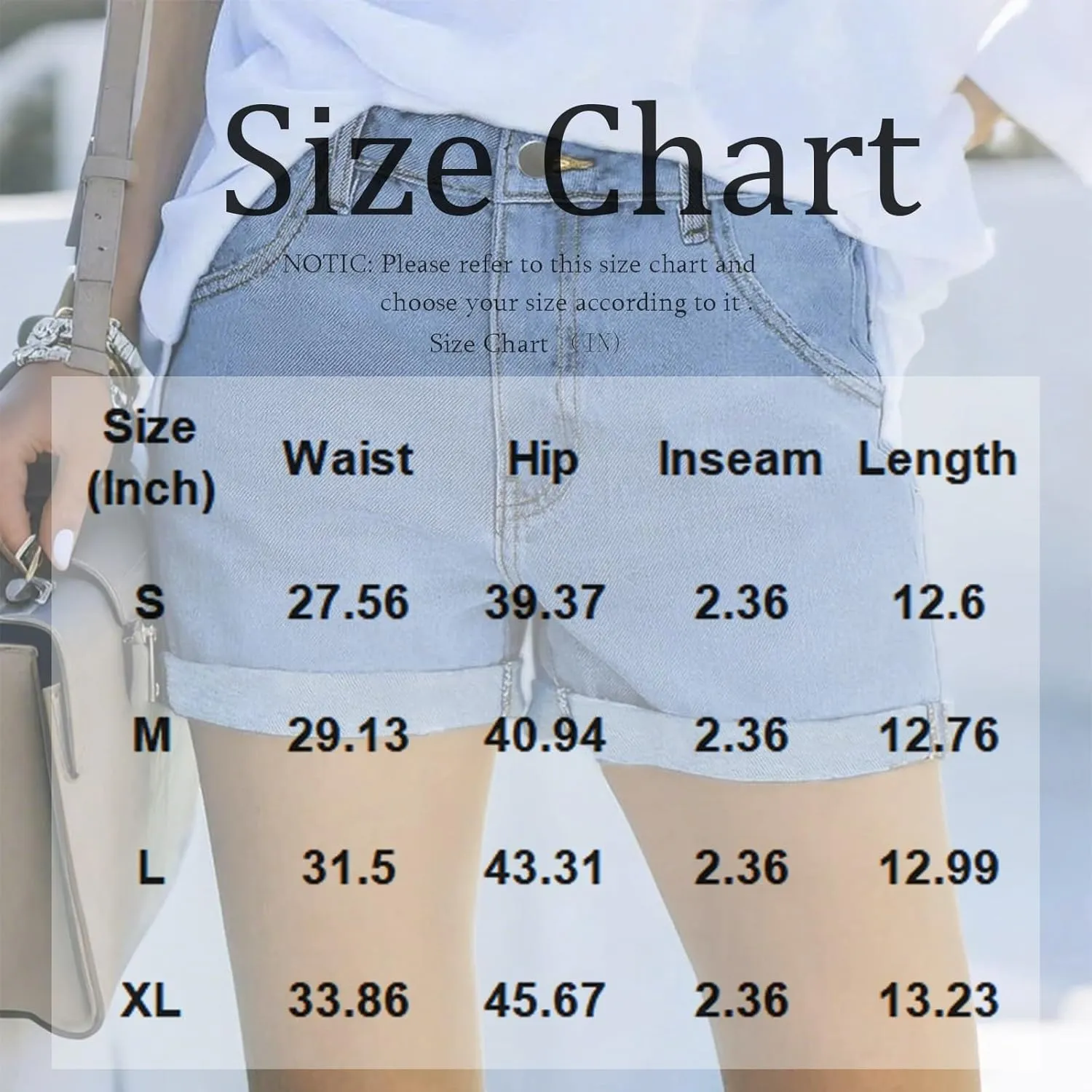 Womens Jean Shorts High Waisted Distressed Denim Roll Up Cut Off Frayed High Rise Summer Jean Shorts with Pockets