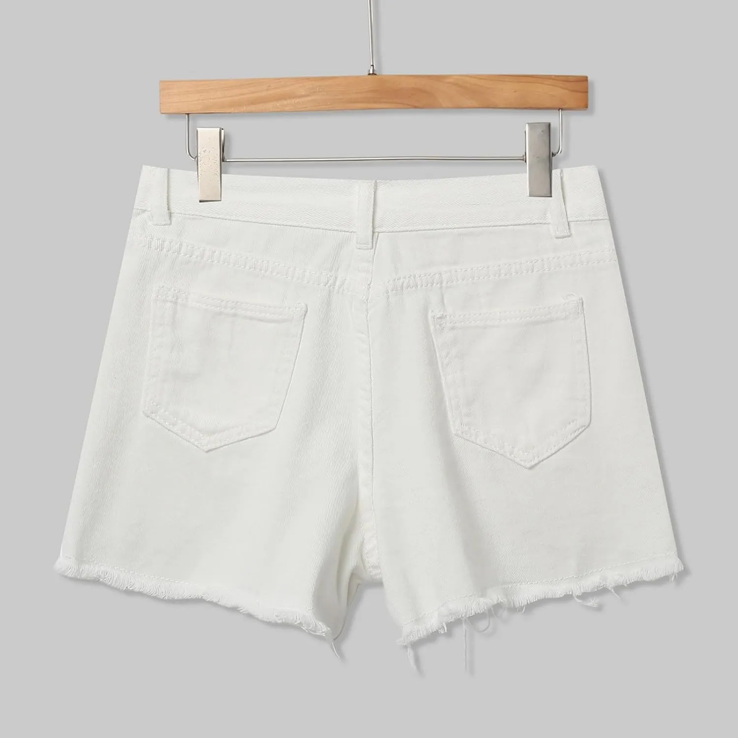 Womens Jean Shorts Summer High Waisted Stretchy Denim Shorts Ripped Frayed Raw Hem Trendy Jeans Short with Pockets 2025