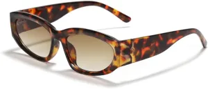 Women's Oval Sunglasses Small Cat Eye Sunglasses Women Vintage Punk Shades Eyewear
