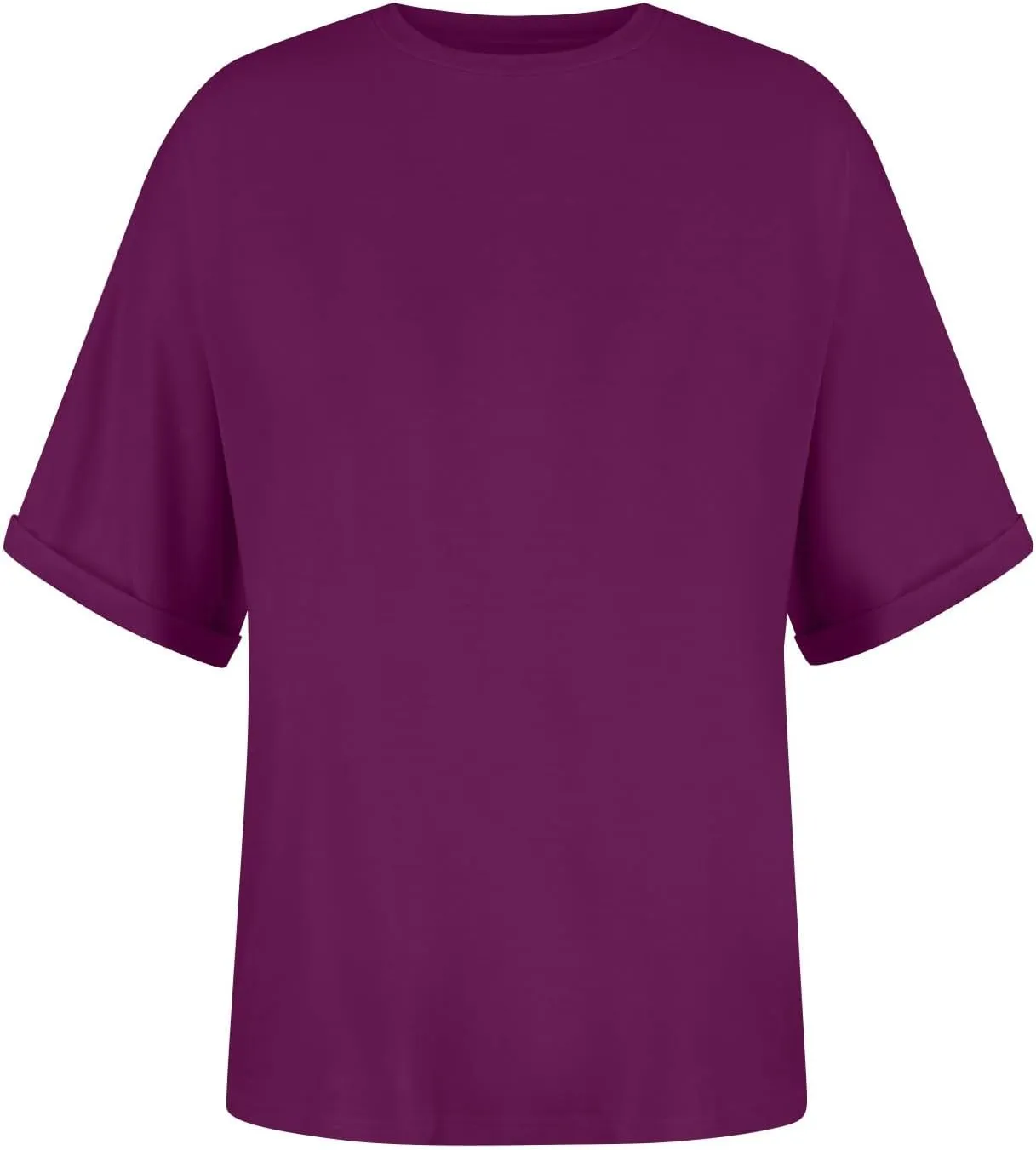 Women's Oversized T Shirts Short Sleeve Crewneck Solid Color Summer Tops Casual Loose Basic Tee Shirts Trendy Clothes