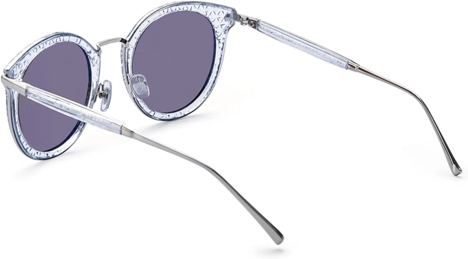Womens Polarized Sunglasses Retro Cat Eye Round Frame UV Protection Sun Glasses