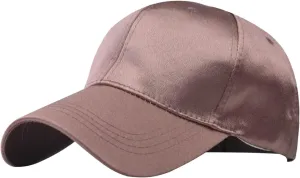 Womens Satin Trucker Low Profile Hats Classic Adjustable Plain Hiking Running Baseball Caps Summer Beach Dad Hats