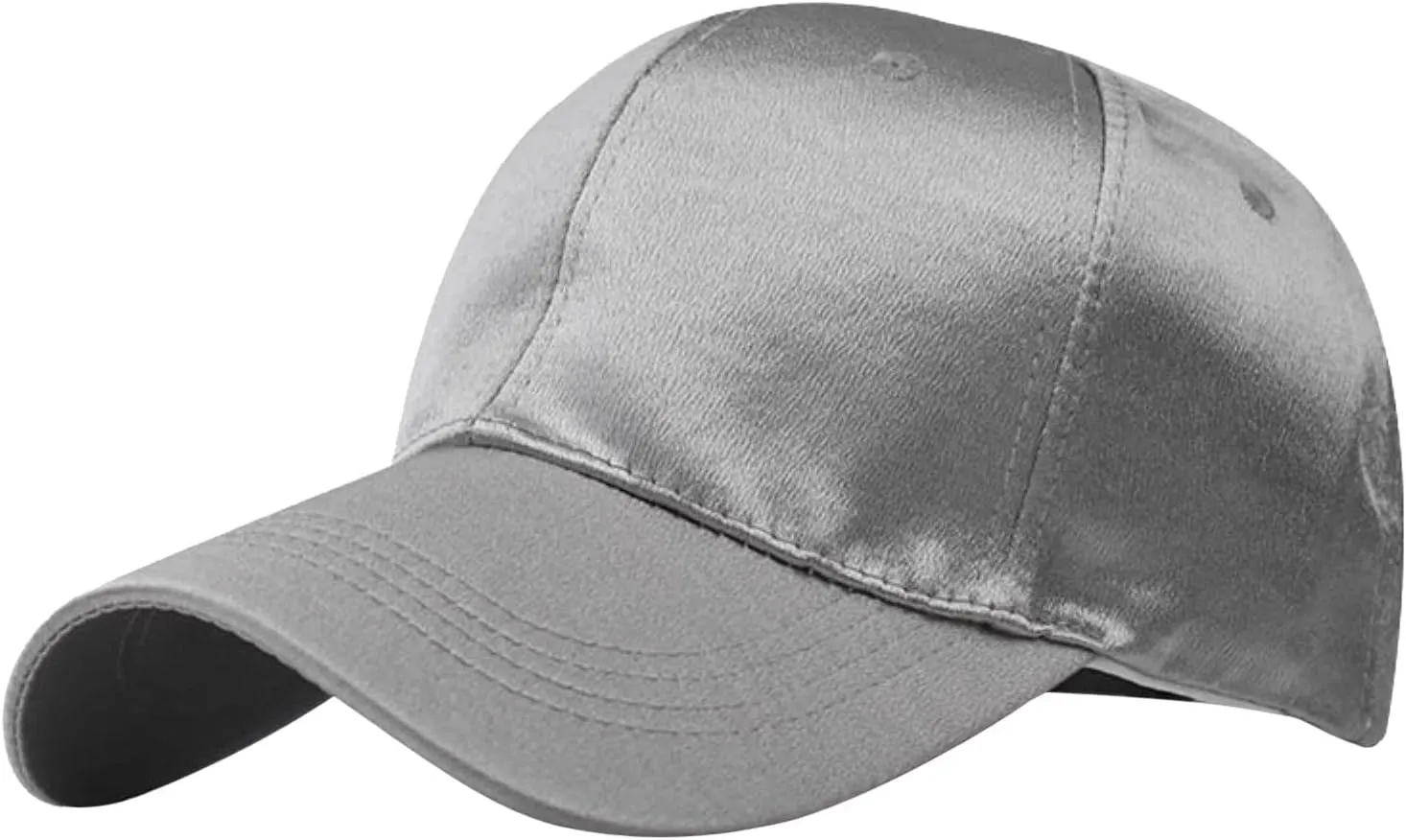 Womens Satin Trucker Low Profile Hats Classic Adjustable Plain Hiking Running Baseball Caps Summer Beach Dad Hats