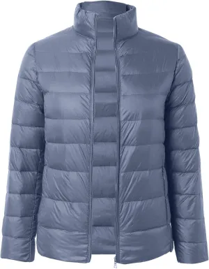 Women's Short Down Jacket Long Sleeve Padded Solid Color Quilted Jacket Winter Thick Thermal Cropped Puffer Jackets