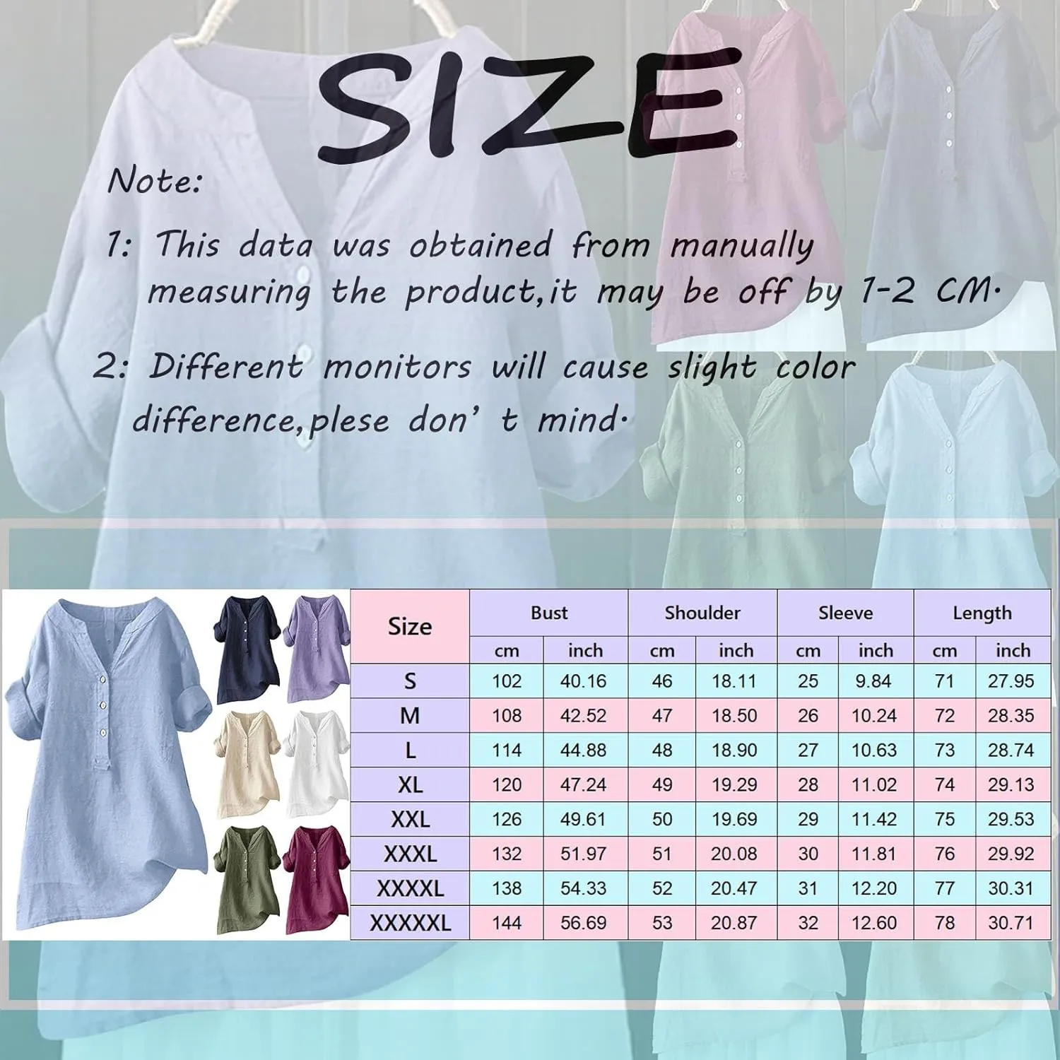 Womens Short Sleeve Linen Shirts Casual Crewneck Soft T Shirts Embroidery Loose Fit Summer Tshirt