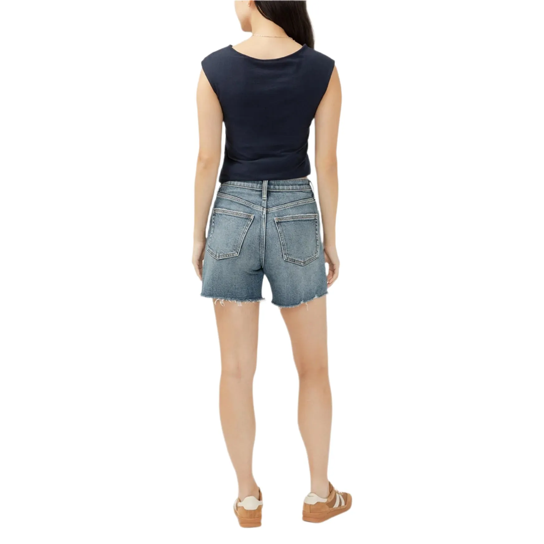 Women's Silver Highly Desirable Long Shorts L28533AGR384