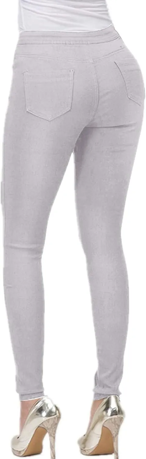 Women's Skinny Jeans Stretchy High Rise Tummy Control Jeggings Summer Butt Lifting Denim Pants Slim Fit Ladies
