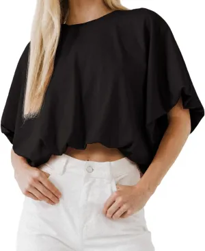 Womens Summer Crewneck Crop Tops Short Sleeve Casual Loose Cropped T Shirts