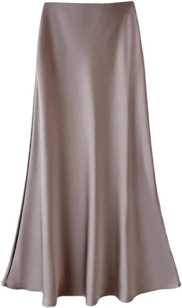 Women's Summer Party Long Skirts Women High Waist Elegant A-Line Maxi Skirts