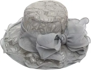 Womens Sun Hats Summer Wide Brim Flower Bucket Hat Elegant Lace Beach Holiday Hats Party Bridal Dress Hats