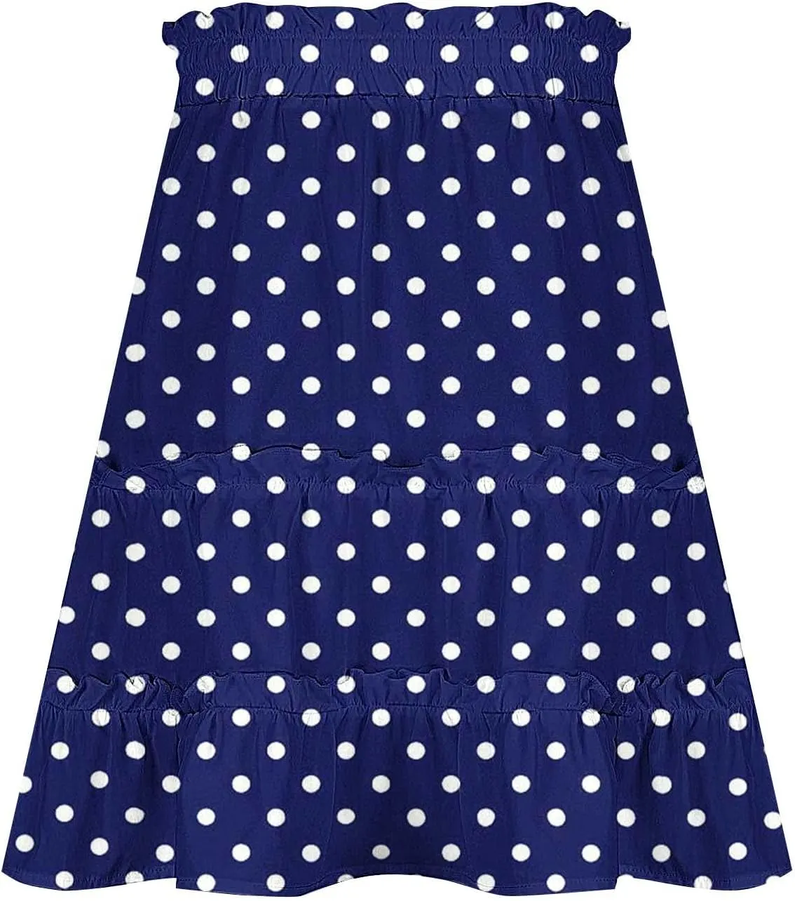 Women's Vintage Polka Dots Mini Skirts Tiered A Line Flowy Short Skirt