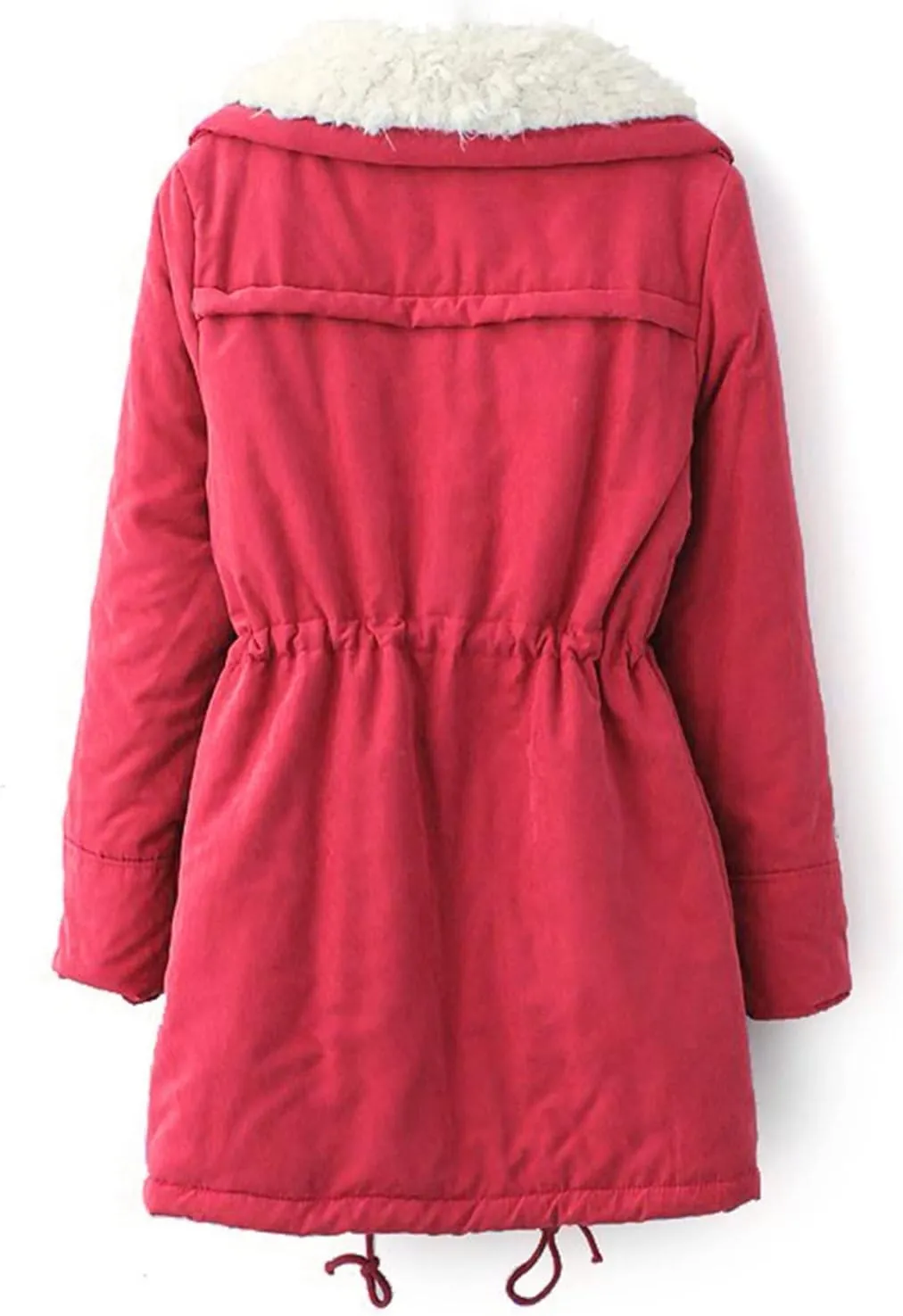 Women's Warm Plus Fleece Workwear Jacket Solid Jacket Hooded Jacket Long Sleeve Women Utility Jacket with Hood