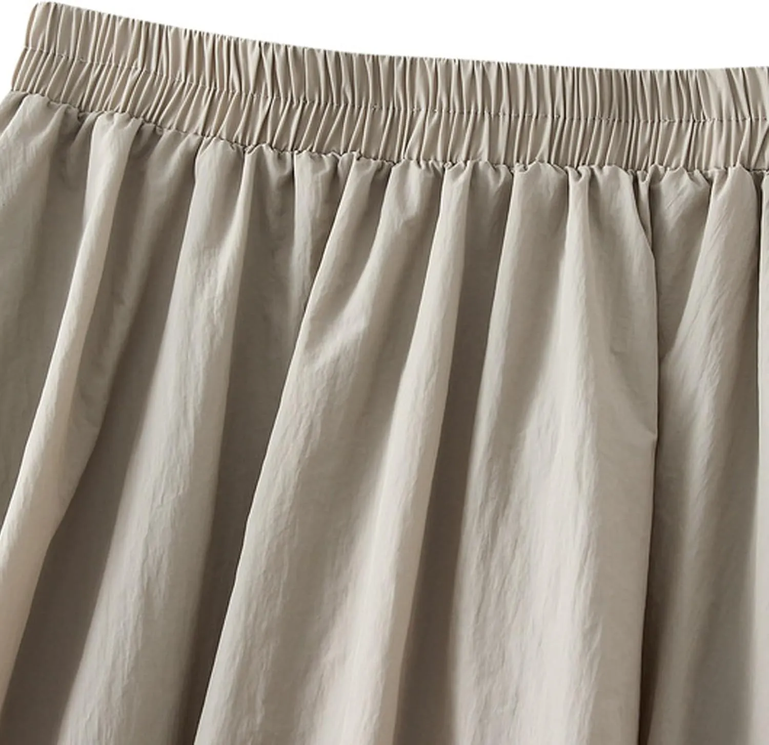 Womens Y2k Bubble Skirt Elastic High Waist A Line Long Skirts Casual Loose Ruffle Pleated Midi Long Flowy A-Line Skirt