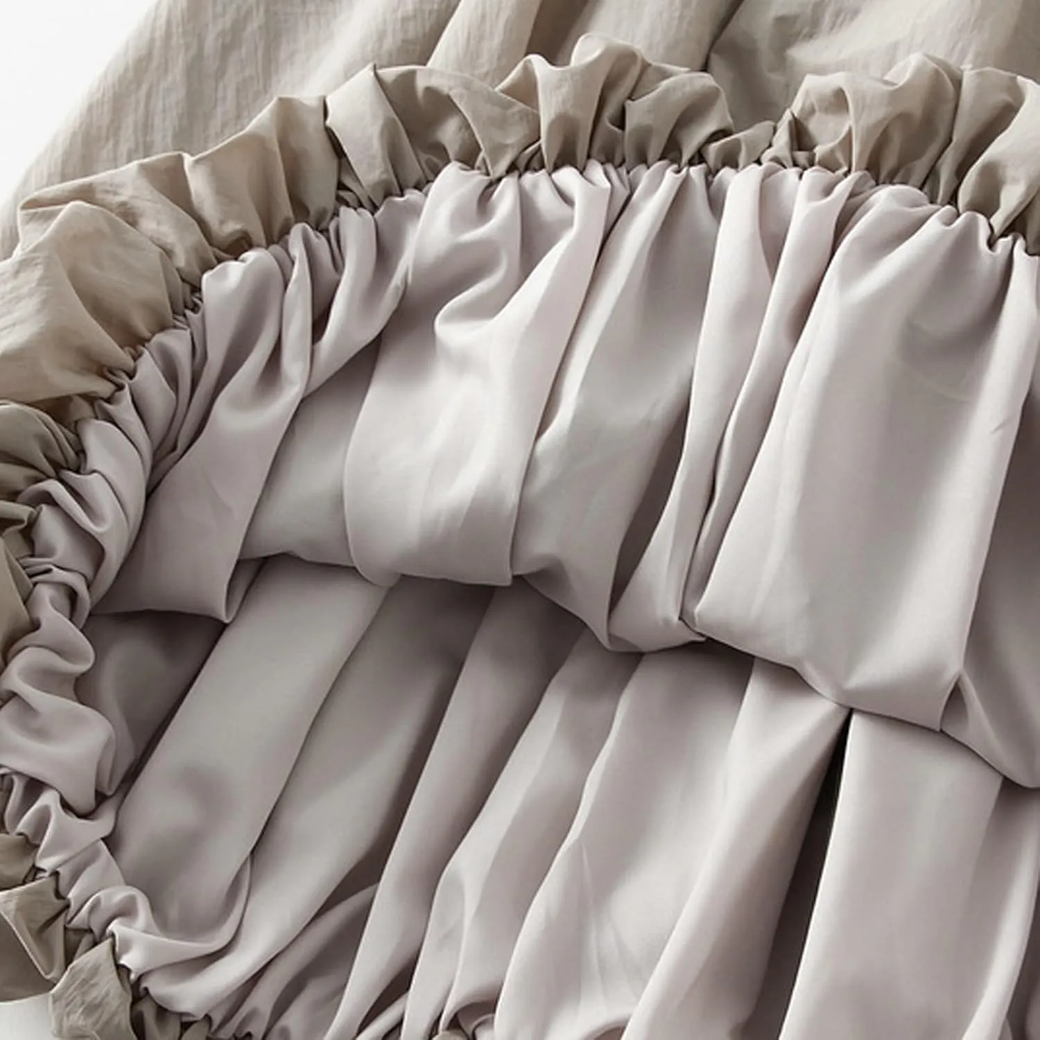 Womens Y2k Bubble Skirt Elastic High Waist A Line Long Skirts Casual Loose Ruffle Pleated Midi Long Flowy A-Line Skirt