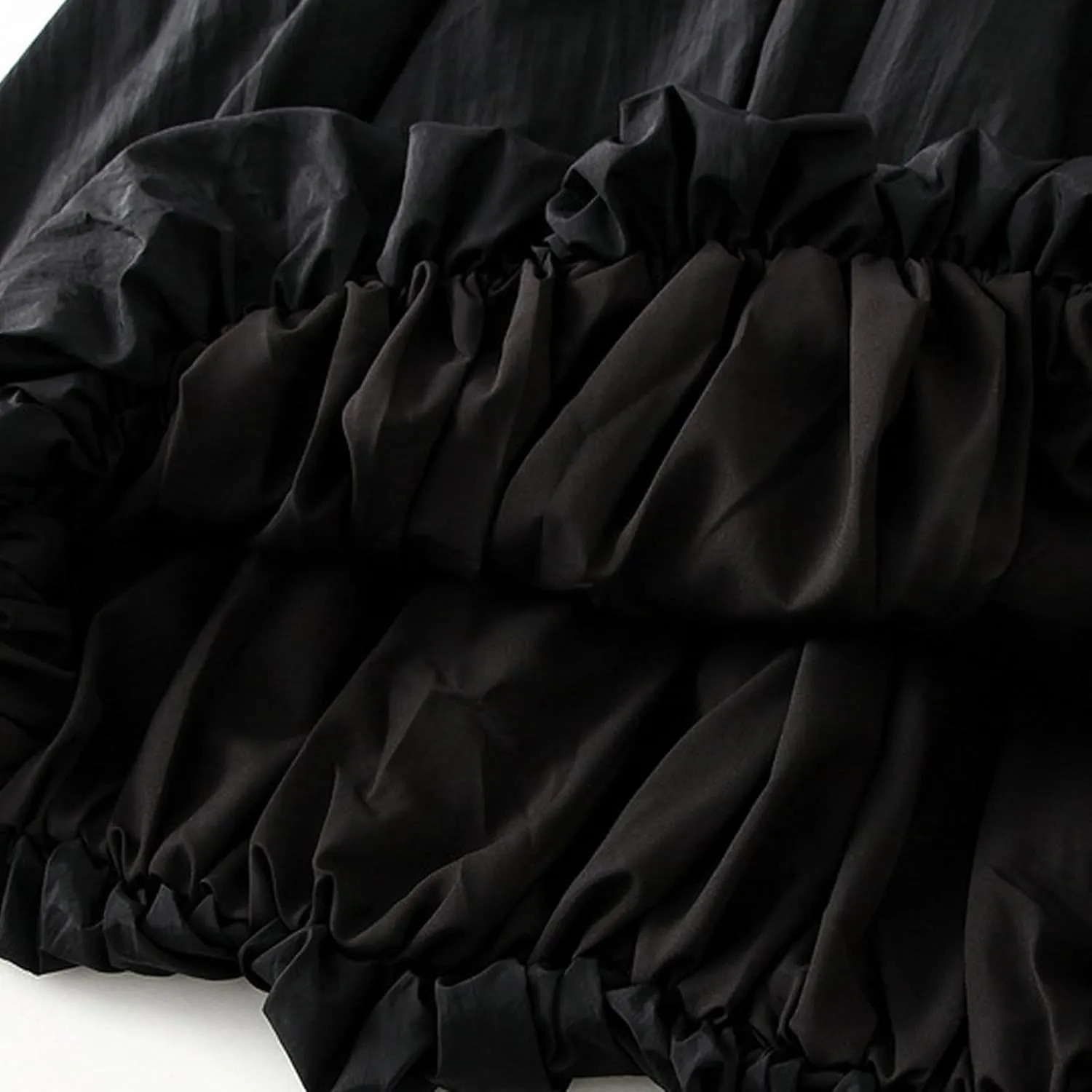Womens Y2k Bubble Skirt Elastic High Waist A Line Long Skirts Casual Loose Ruffle Pleated Midi Long Flowy A-Line Skirt