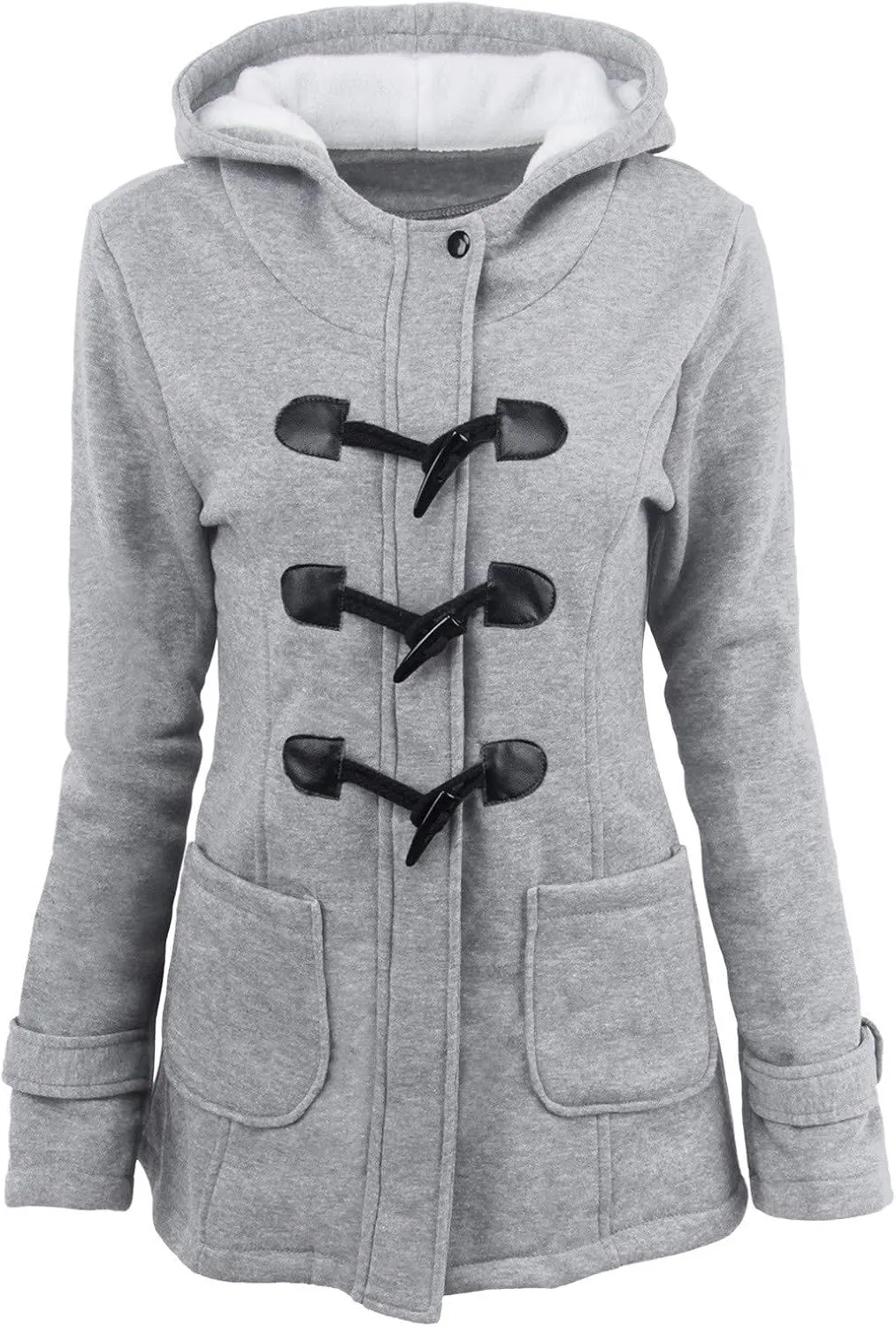 XUETON Women's Casual Zip Up Anork Jackets Fleece Lined Downs Puffer Jacket Jackets Utility Anorak Safari Coat