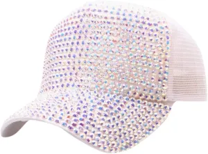 YOLAI Fashion Sequin Hat Adjustable Baseball Hat Cap for Womens Decor Baseball Cap Disco Dance Party Costume