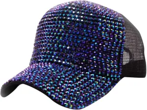 YOLAI Fashion Sequin Hat Adjustable Baseball Hat Cap for Womens Decor Baseball Cap Disco Dance Party Costume