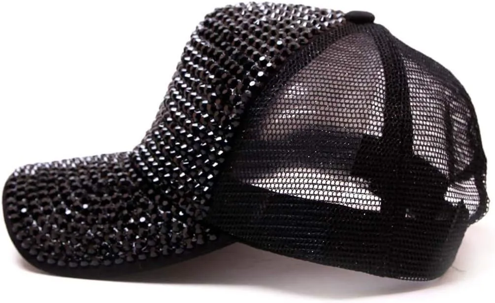 YOLAI Fashion Sequin Hat Adjustable Baseball Hat Cap for Womens Decor Baseball Cap Disco Dance Party Costume
