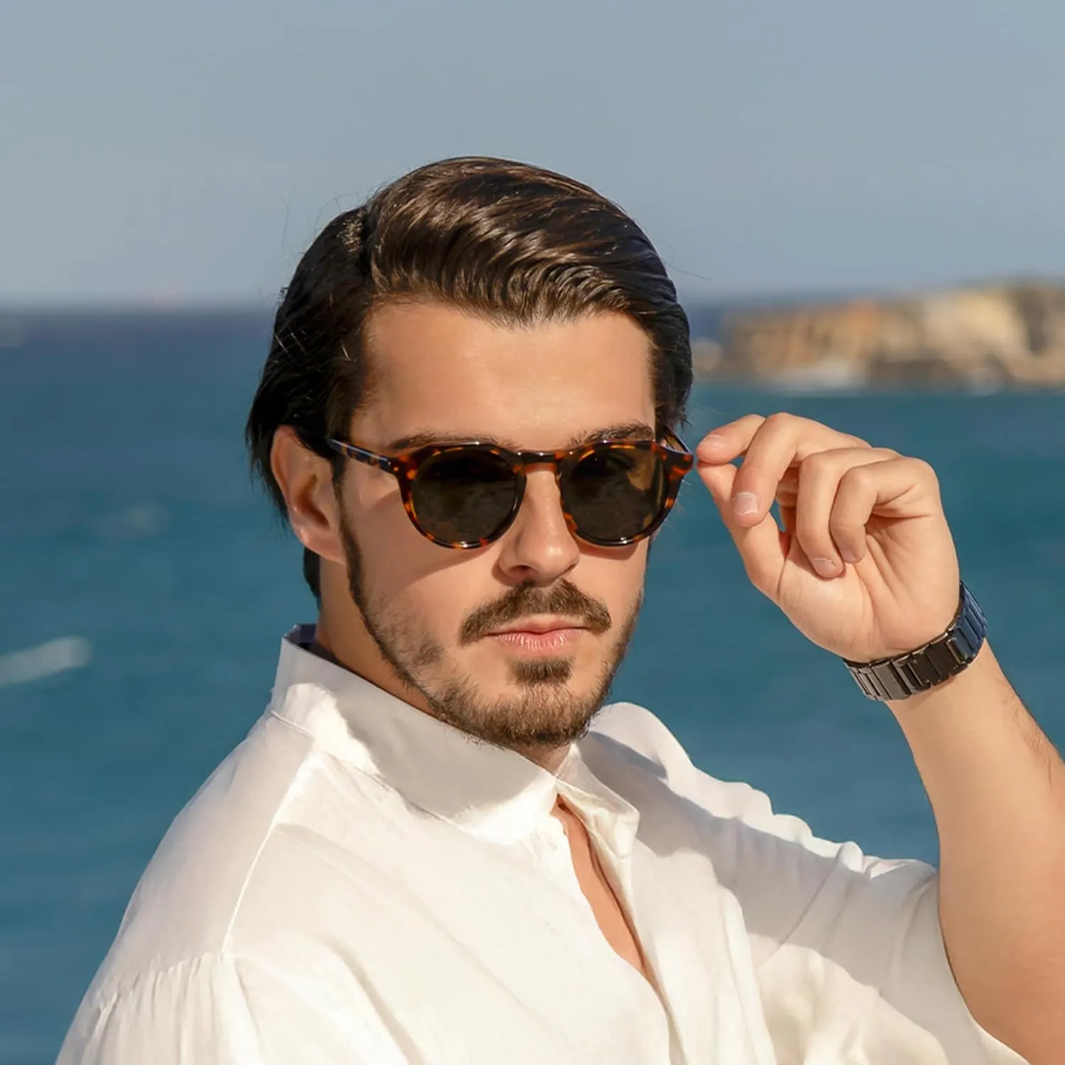 ZENOTTIC Vintage Round Polarized Sunglasses for Men Women UV400 Protection
