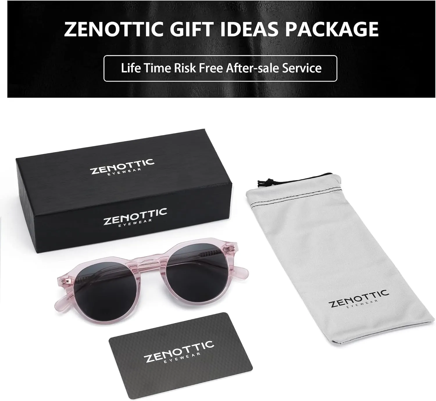 ZENOTTIC Vintage Round Polarized Sunglasses for Men Women UV400 Protection