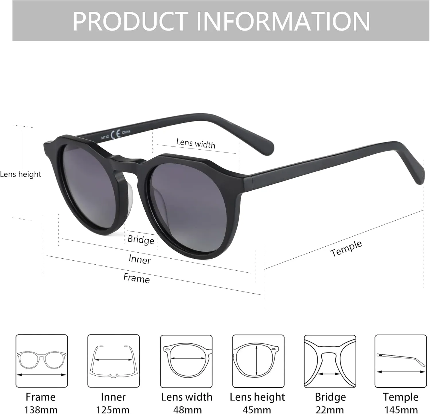 ZENOTTIC Vintage Round Polarized Sunglasses for Men Women UV400 Protection