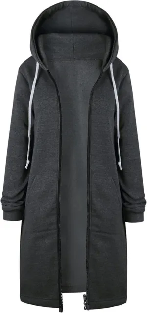 zip up sweatshirt women Women Warm Zipper Hoodies Sweatshirt Long Coat Jacket Tops Outwear